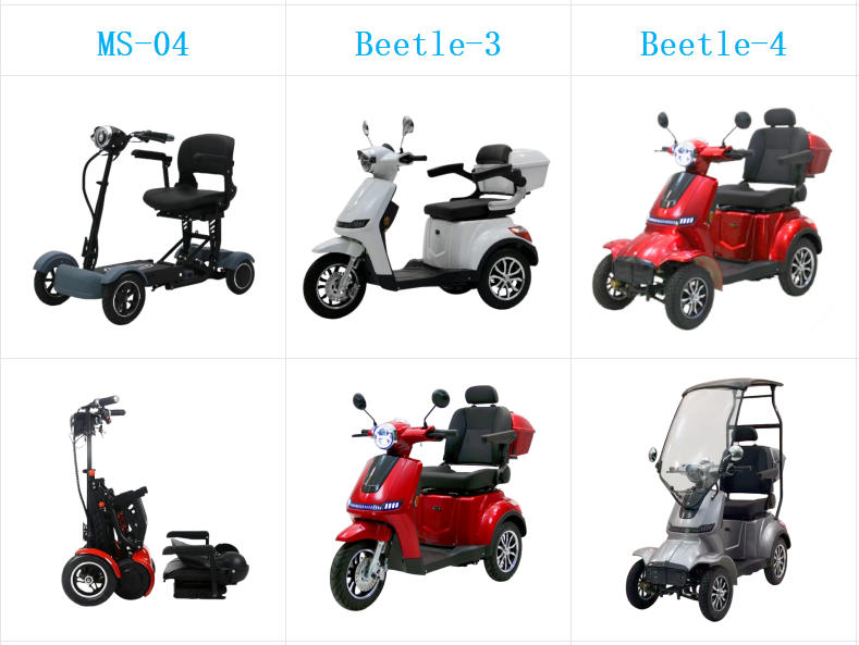 Explore las opciones de scooters de movilidad Skyblue: disponibles tanto plegables como de alta resistencia.